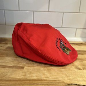 Jesters of Montana Snapback Cabbie Newsboy Hat Red Logo Adjustable Otto Cap